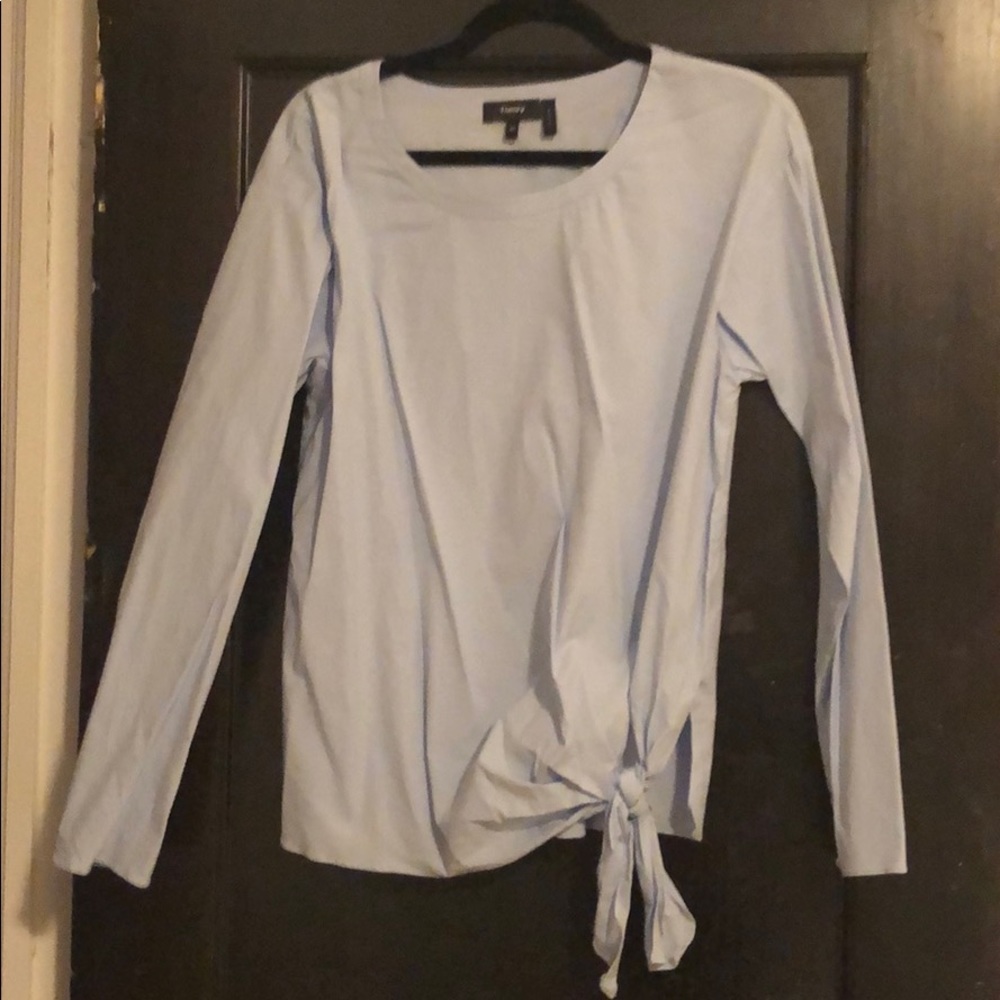 Theory Periwinkle Tie Blouse